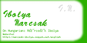 ibolya marcsak business card